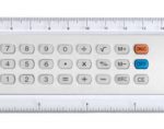 Kalkulačka s pravítkem 8mi místná kalkulačka s 20 cm plastovým pravítkem, vč. knoflíkové baterie.